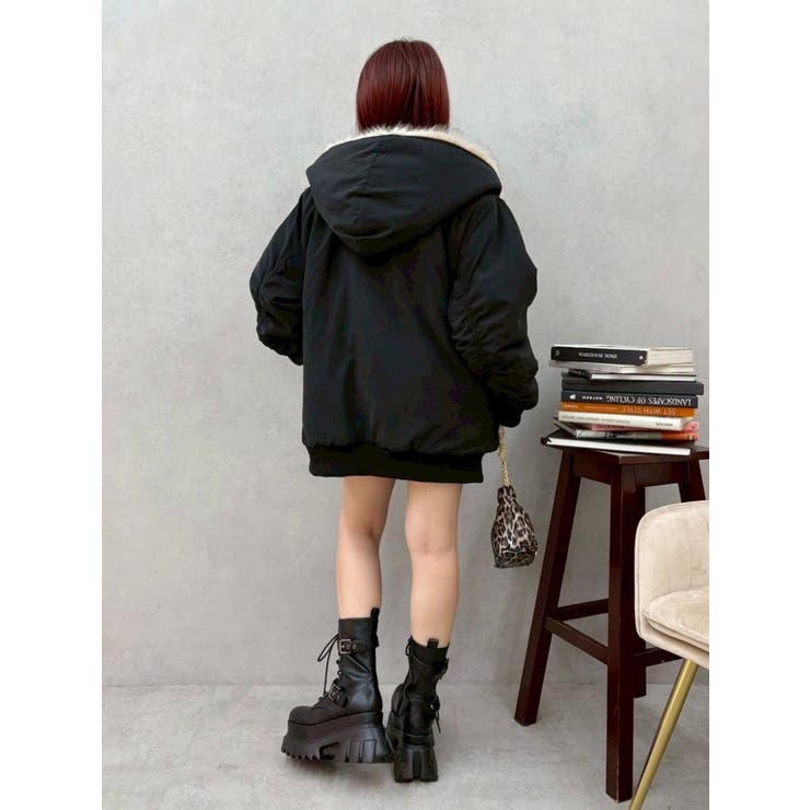 リバーシブルオーバーサイズフードブルゾン | EVRIS | 詳細画像29 