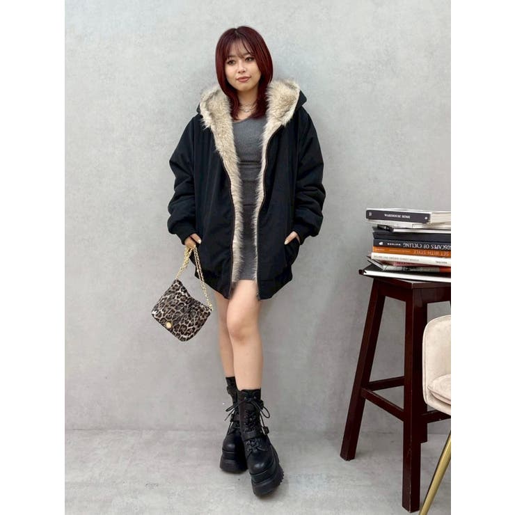 リバーシブルオーバーサイズフードブルゾン | EVRIS | 詳細画像30 