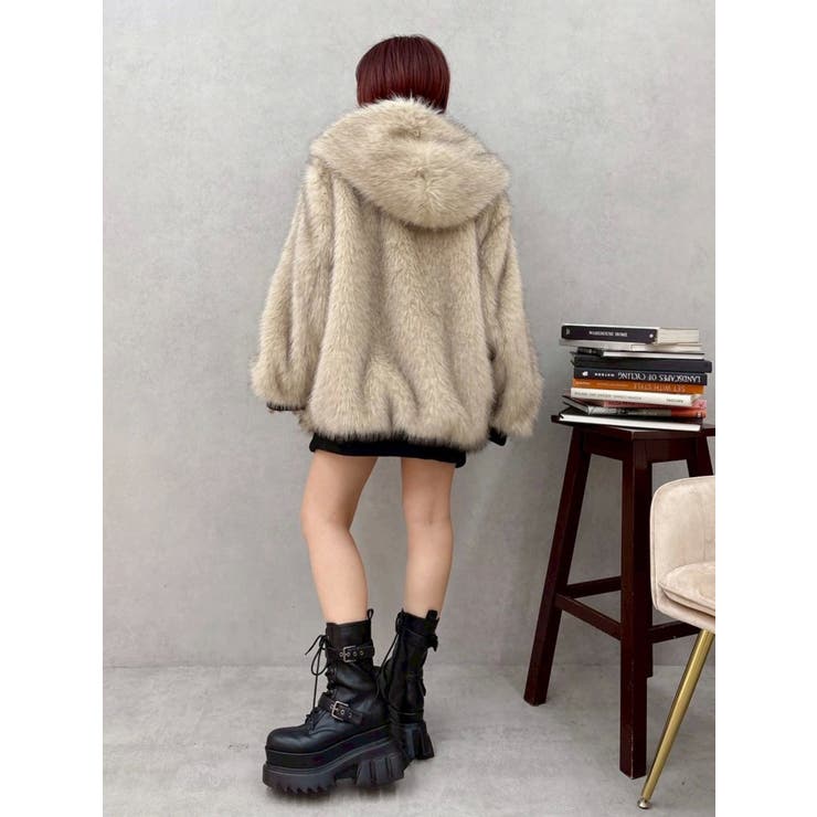 リバーシブルオーバーサイズフードブルゾン | EVRIS | 詳細画像36 