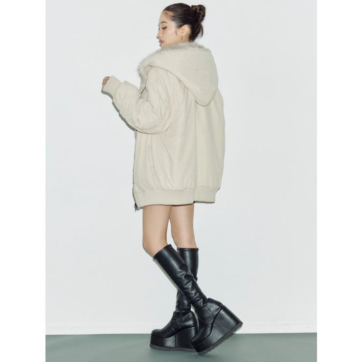 リバーシブルオーバーサイズフードブルゾン | EVRIS | 詳細画像5 