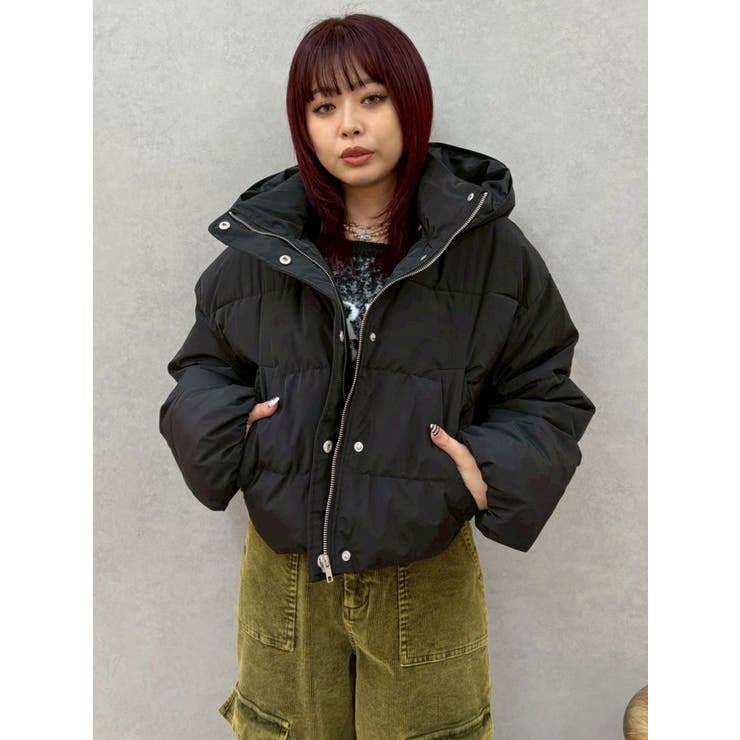 ブラック | 2WAYエアリークロップドブルゾン | EVRIS