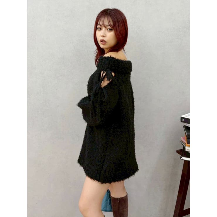 リボンオフショルニットワンピース | EVRIS | 詳細画像18 