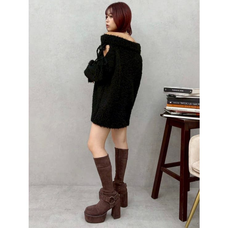 リボンオフショルニットワンピース | EVRIS | 詳細画像22 