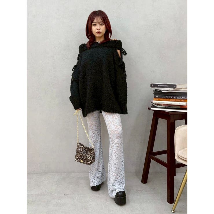 リボンオフショルニットワンピース | EVRIS | 詳細画像28 