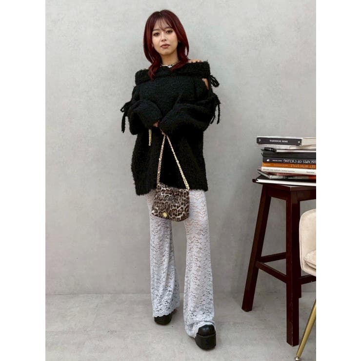 リボンオフショルニットワンピース | EVRIS | 詳細画像29 