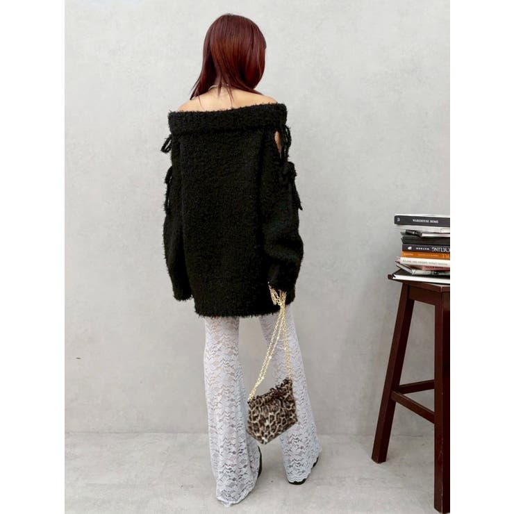 リボンオフショルニットワンピース | EVRIS | 詳細画像30 