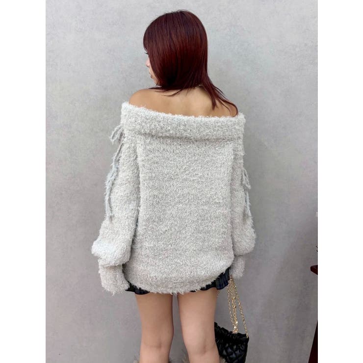 リボンオフショルニットワンピース | EVRIS | 詳細画像36 