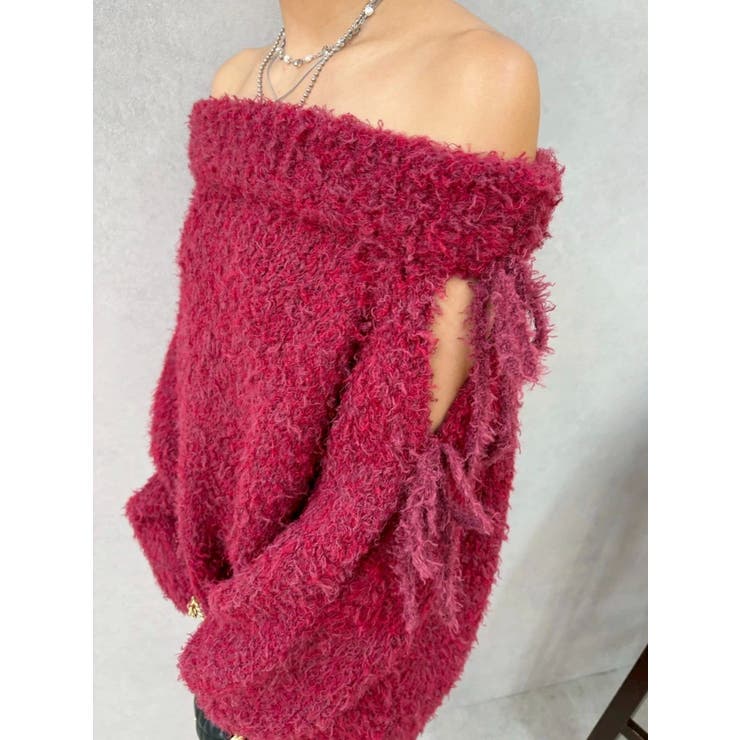 リボンオフショルニットワンピース | EVRIS | 詳細画像7 