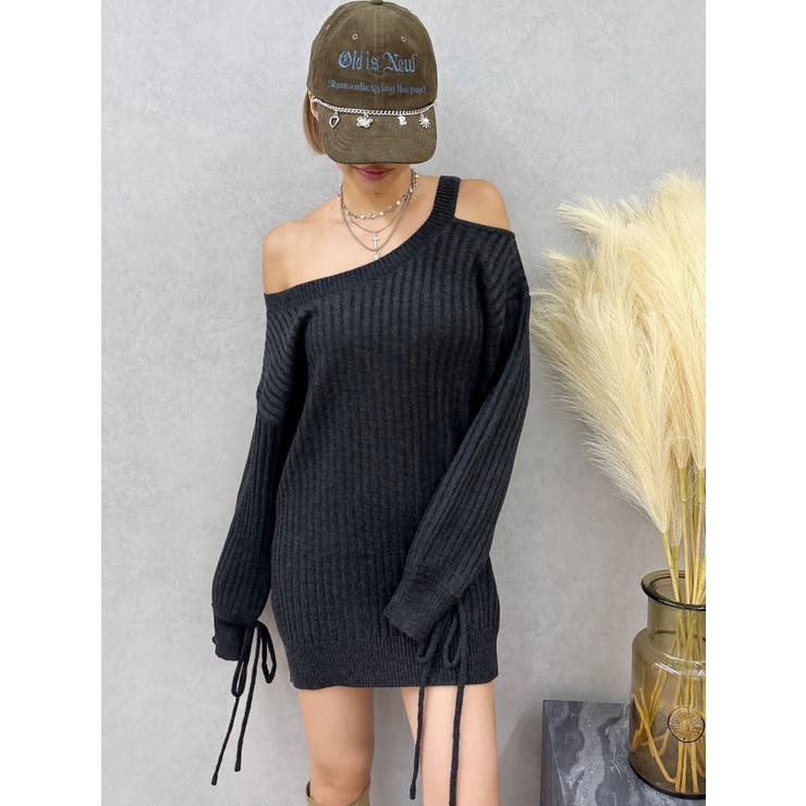 ワンショルダーニットワンピース | EVRIS | 詳細画像12 