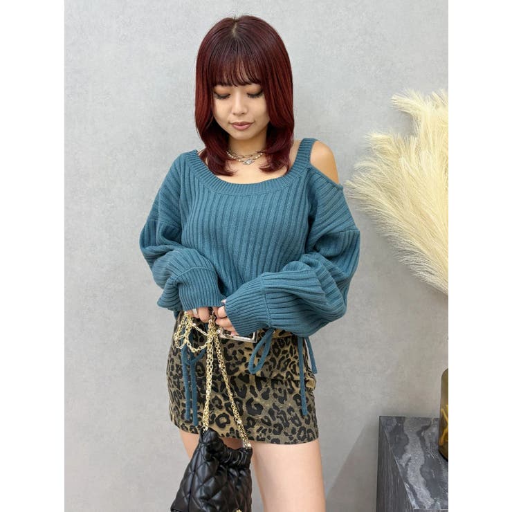 ワンショルダーニットワンピース | EVRIS | 詳細画像22 