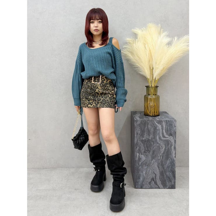 ワンショルダーニットワンピース | EVRIS | 詳細画像23 