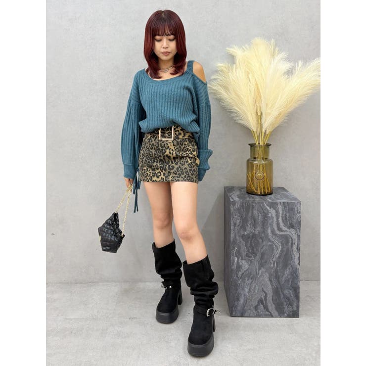 ワンショルダーニットワンピース | EVRIS | 詳細画像24 