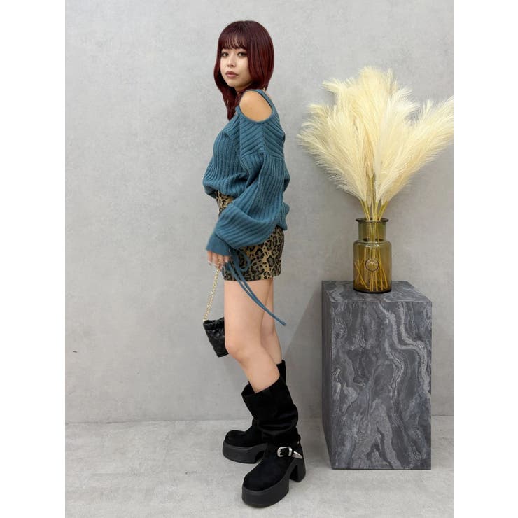 ワンショルダーニットワンピース | EVRIS | 詳細画像25 