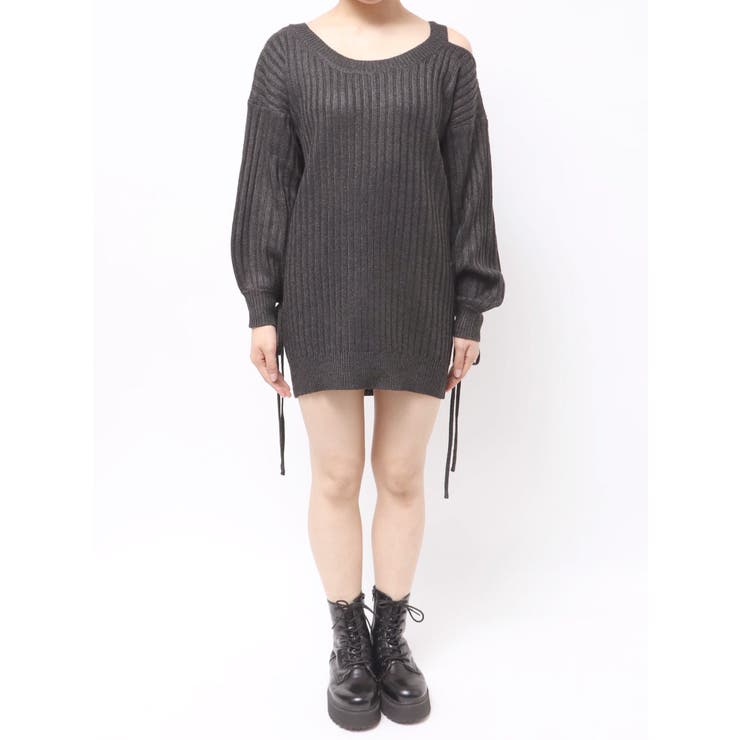 ワンショルダーニットワンピース | EVRIS | 詳細画像34 