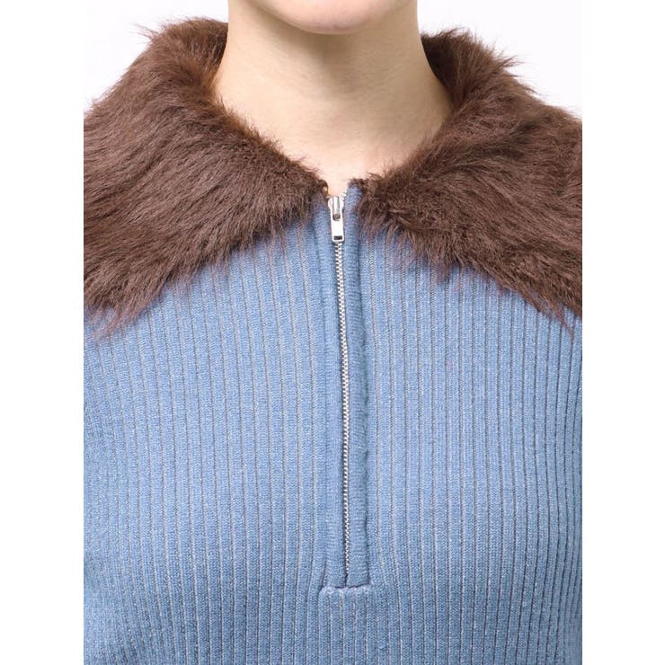 フェザーコンビニットミニワンピース | EVRIS | 詳細画像32 