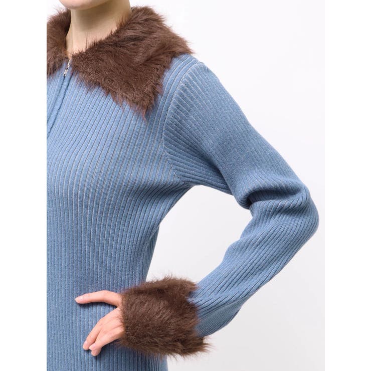 フェザーコンビニットミニワンピース | EVRIS | 詳細画像33 