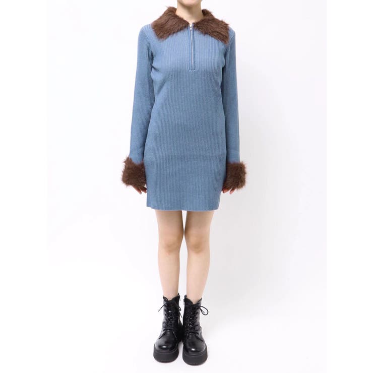 フェザーコンビニットミニワンピース | EVRIS | 詳細画像36 