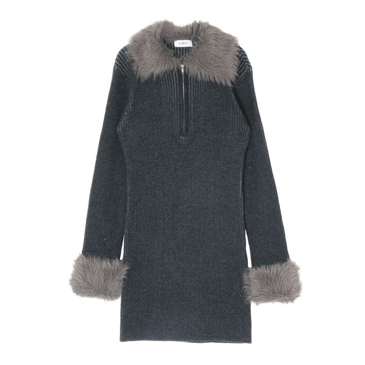 フェザーコンビニットミニワンピース | EVRIS | 詳細画像40 