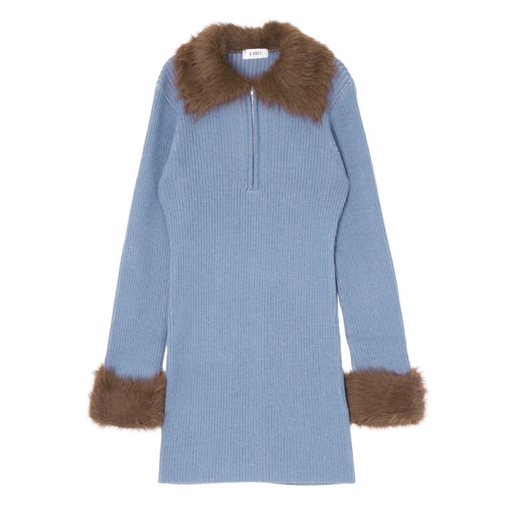 フェザーコンビニットミニワンピース | EVRIS | 詳細画像42 