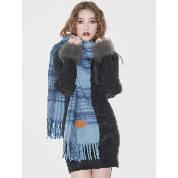 フェザーコンビニットミニワンピース | EVRIS | 詳細画像8 