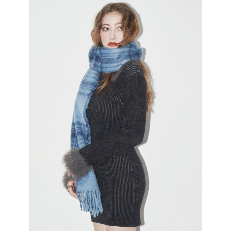 フェザーコンビニットミニワンピース | EVRIS | 詳細画像9 