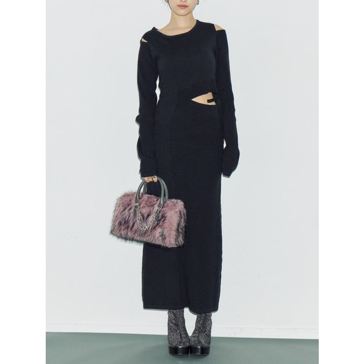 カッティングロングニットワンピース | EVRIS | 詳細画像1 