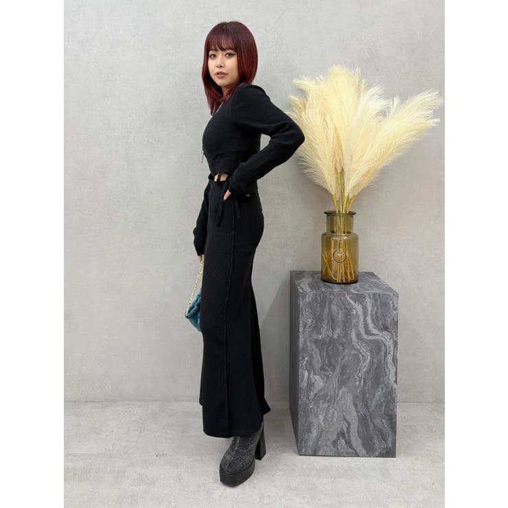 カッティングロングニットワンピース | EVRIS | 詳細画像12 