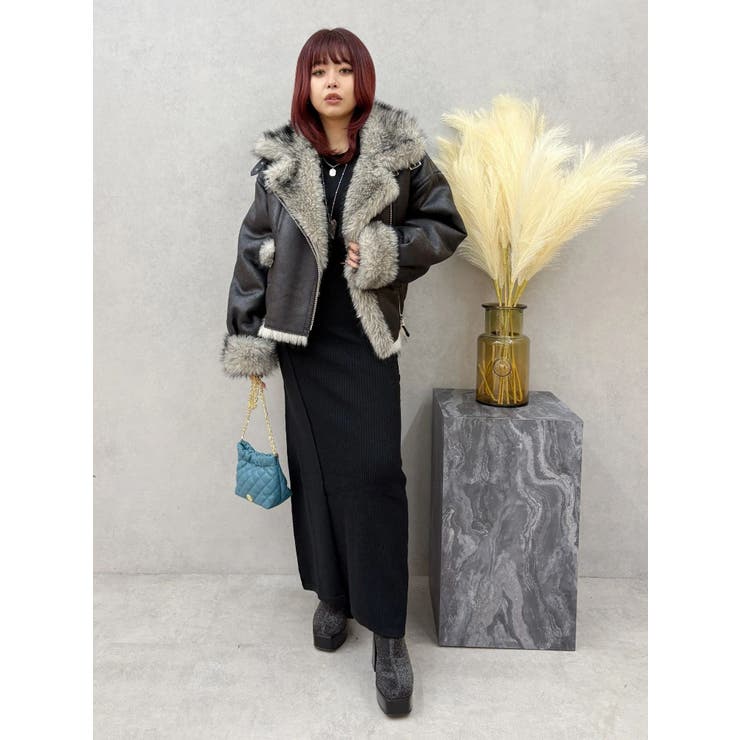 カッティングロングニットワンピース | EVRIS | 詳細画像14 