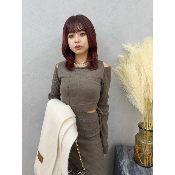 カッティングロングニットワンピース | EVRIS | 詳細画像18 