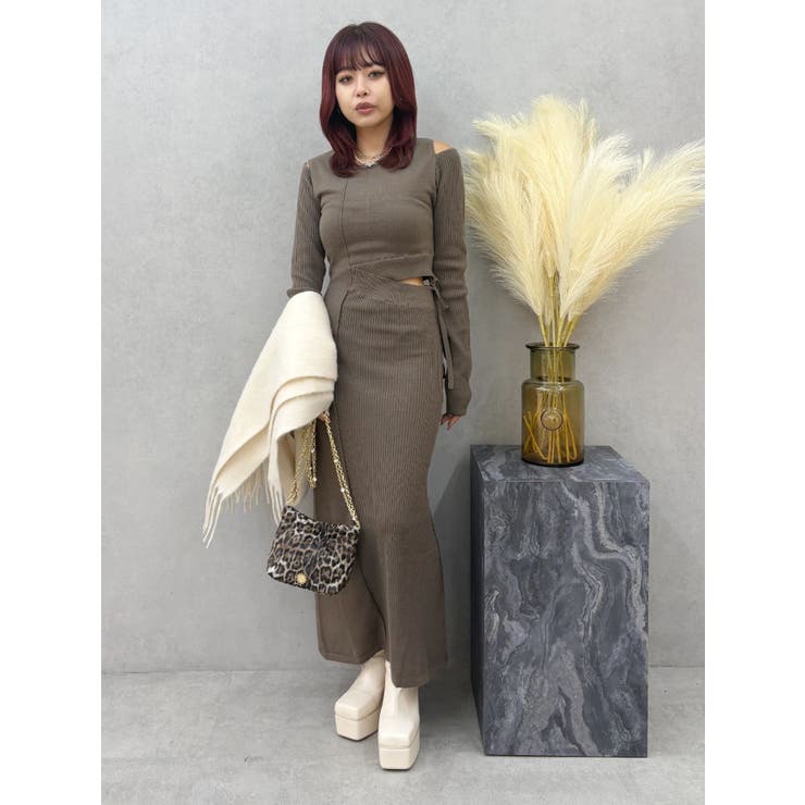 カッティングロングニットワンピース | EVRIS | 詳細画像19 