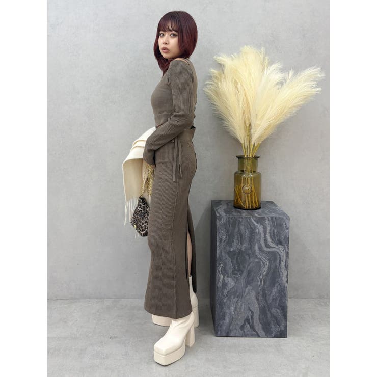 カッティングロングニットワンピース | EVRIS | 詳細画像20 