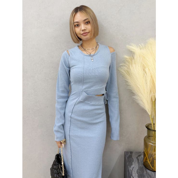 カッティングロングニットワンピース | EVRIS | 詳細画像23 