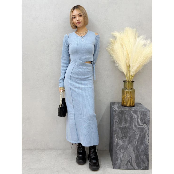 カッティングロングニットワンピース | EVRIS | 詳細画像24 