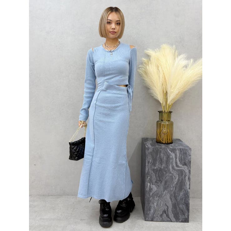 カッティングロングニットワンピース | EVRIS | 詳細画像26 