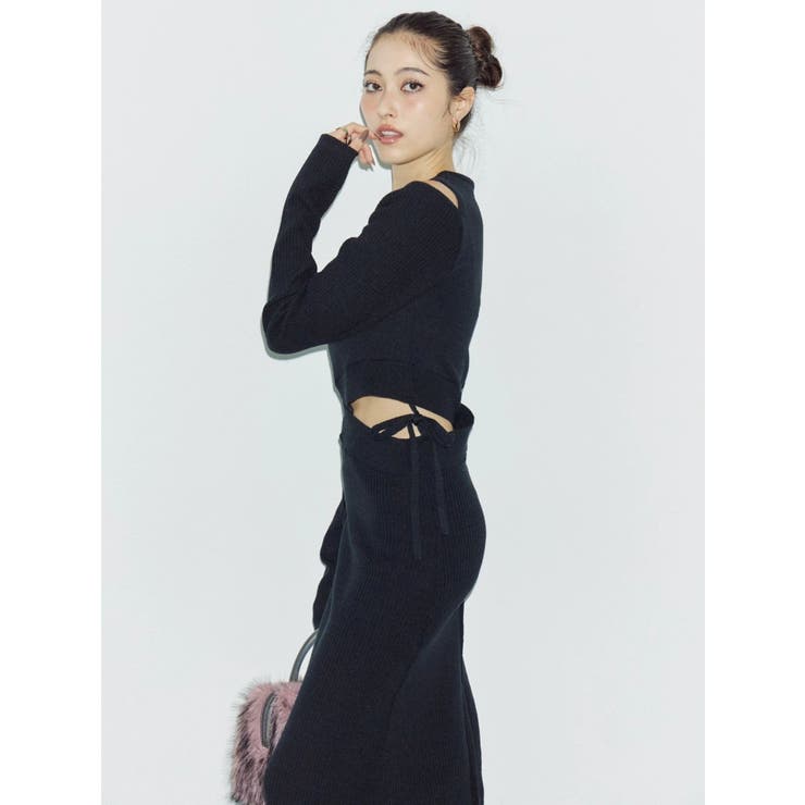 カッティングロングニットワンピース | EVRIS | 詳細画像3 