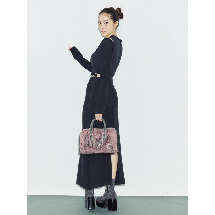 カッティングロングニットワンピース | EVRIS | 詳細画像4 