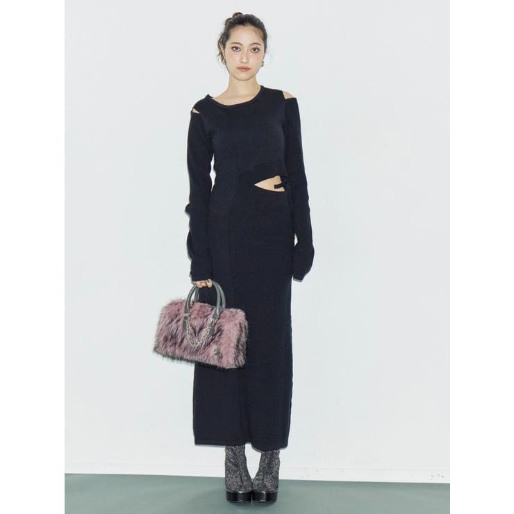 カッティングロングニットワンピース | EVRIS | 詳細画像5 