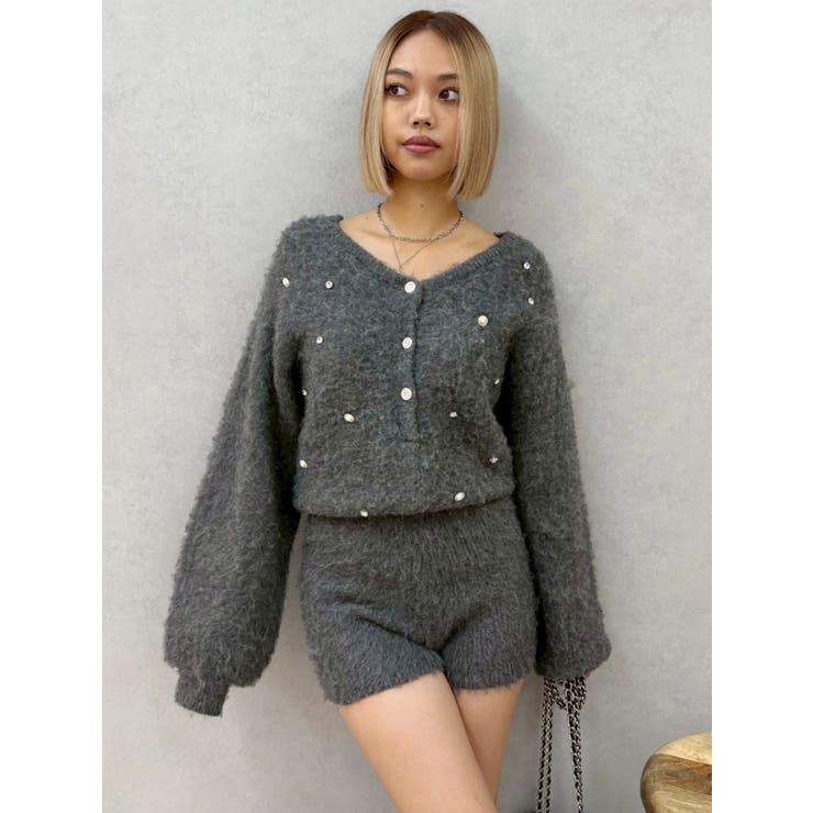 bijouシャギーニットロンパース | EVRIS | 詳細画像24 