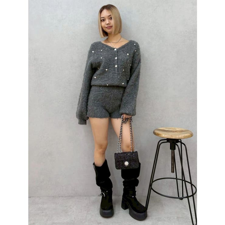 bijouシャギーニットロンパース | EVRIS | 詳細画像27 