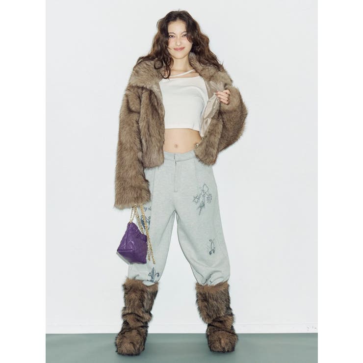 グラフィックプリントスウェットパンツ | EVRIS | 詳細画像7 