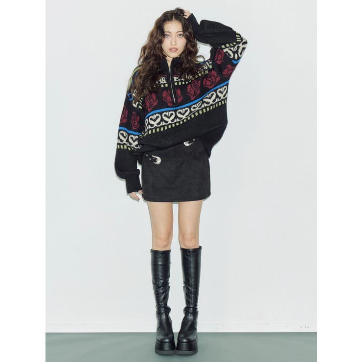 ダブルバックルベルトミニスカート | EVRIS | 詳細画像10 