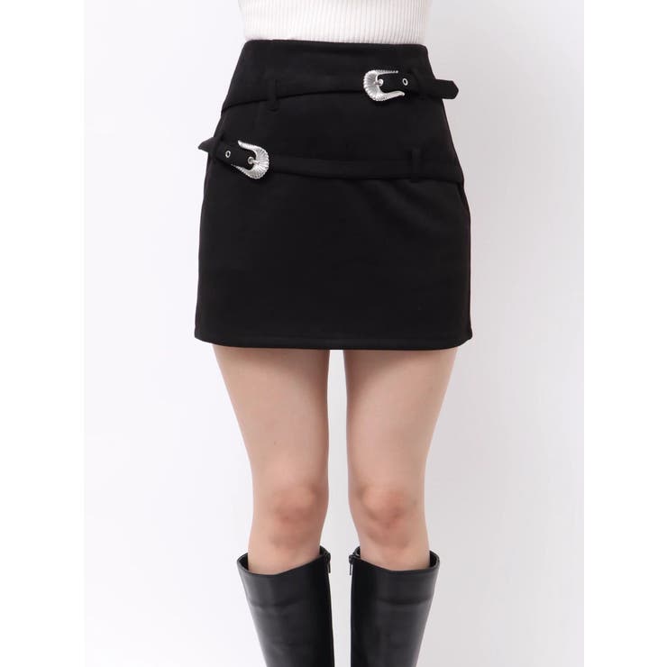 ダブルバックルベルトミニスカート | EVRIS | 詳細画像31 