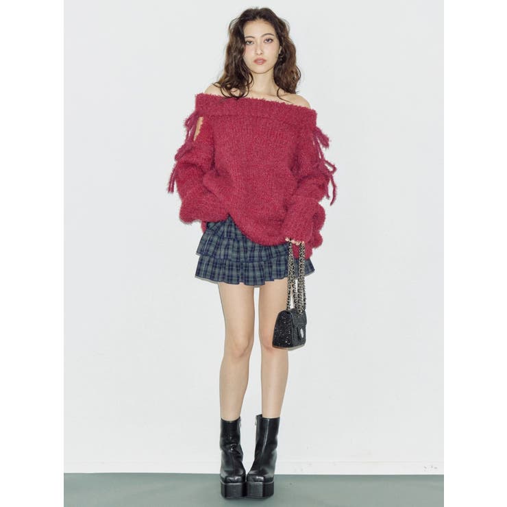 フリルチェックミニスカート | EVRIS | 詳細画像10 