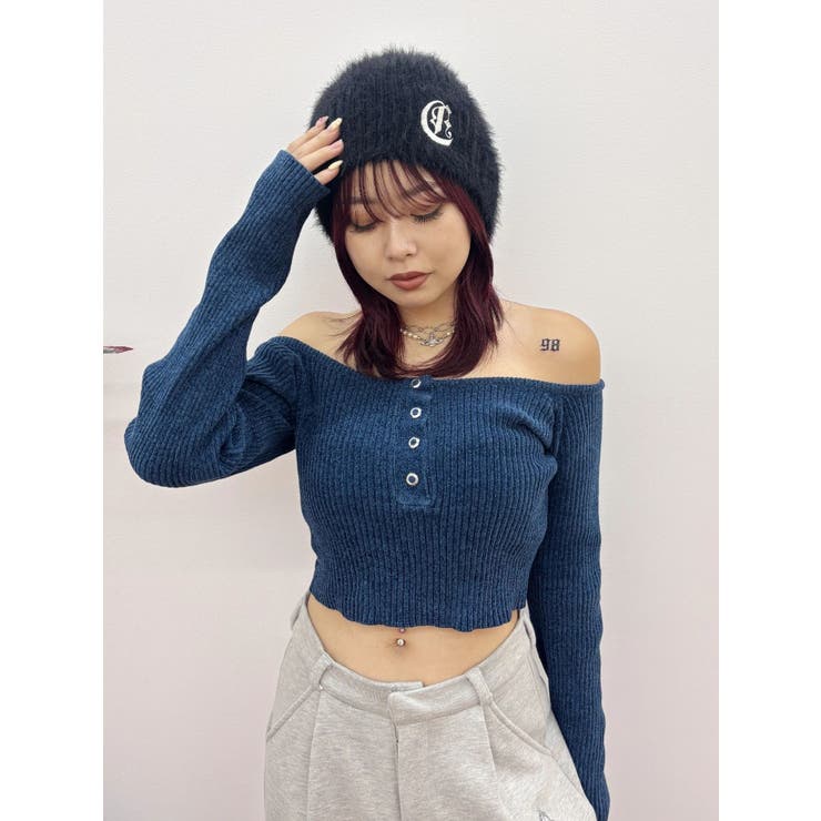 ワンポイントシャギーニットキャップ | EVRIS | 詳細画像15 