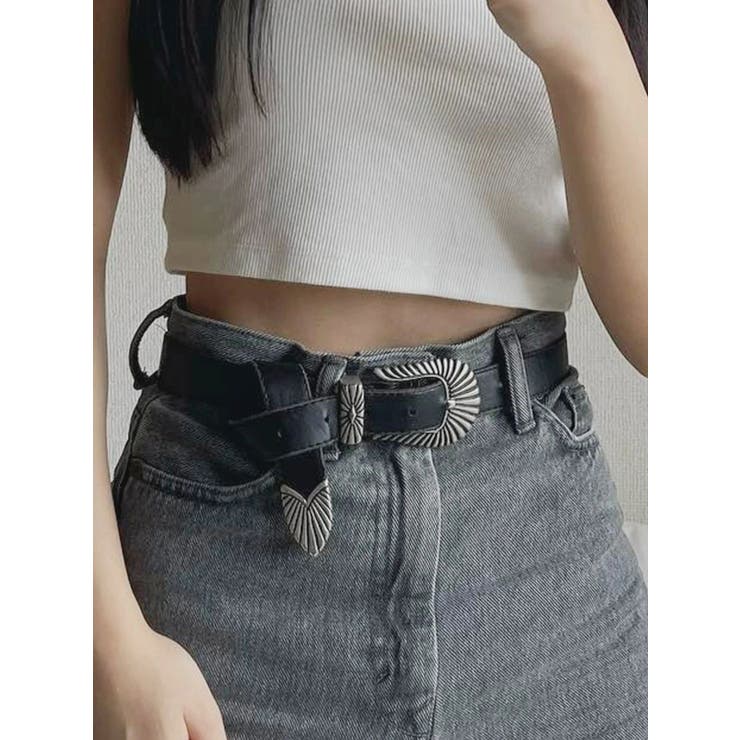 メタルバックルフェイクレザーベルト | EVRIS | 詳細画像11 