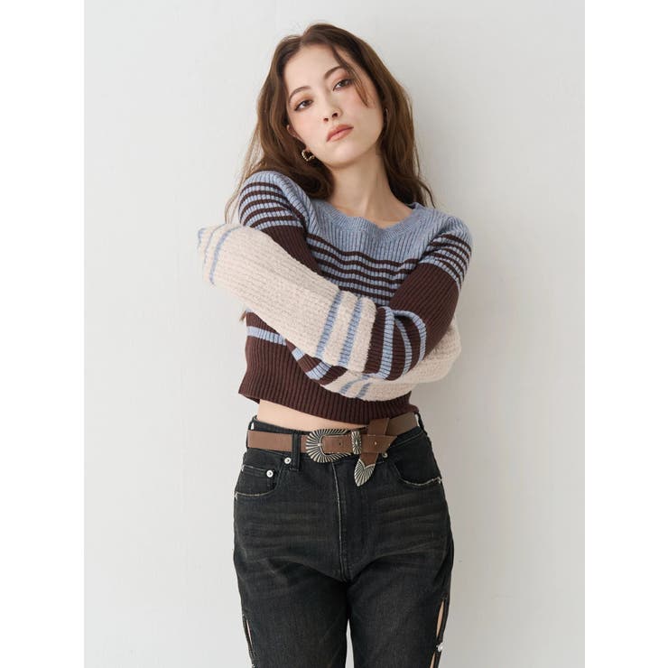 メタルバックルフェイクレザーベルト | EVRIS | 詳細画像6 