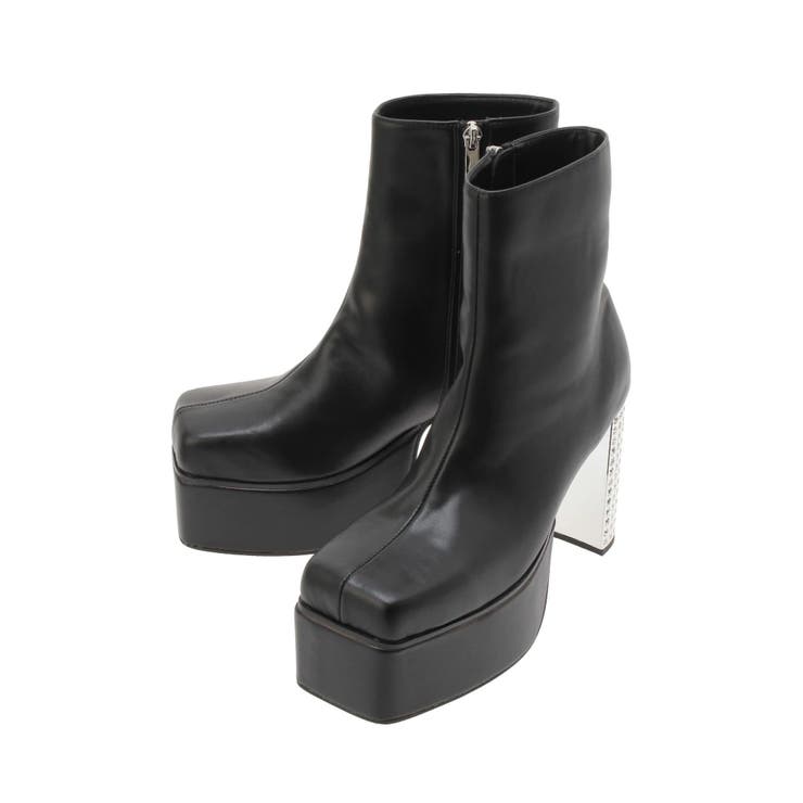 グリッターチャンキーヒールショートブーツ | EVRIS | 詳細画像31 