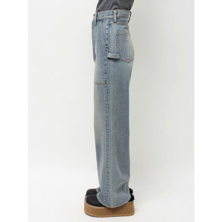 リベットペインターワイドデニムパンツ | EVRIS | 詳細画像14 