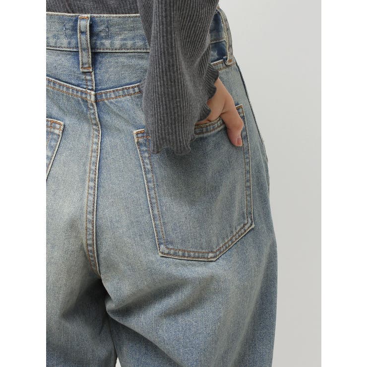 リベットペインターワイドデニムパンツ | EVRIS | 詳細画像30 