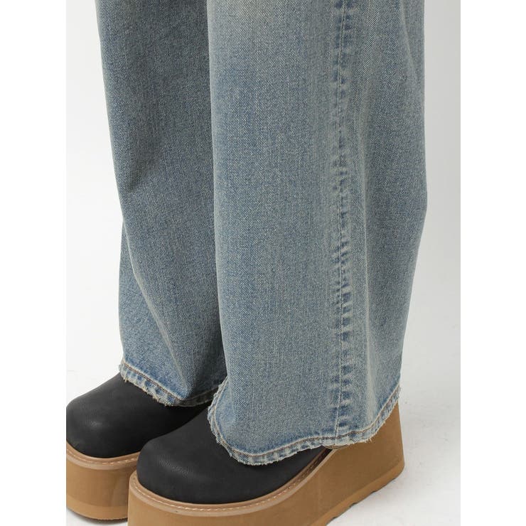 リベットペインターワイドデニムパンツ | EVRIS | 詳細画像32 